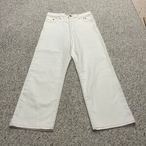 NWOT Levi's Ribcage Straight Ankle Jeans 31 Cream Denim Casual Normcore Summer